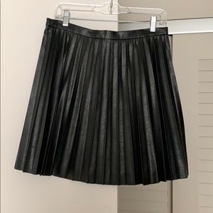 J. Crew accordion faux leather skirt